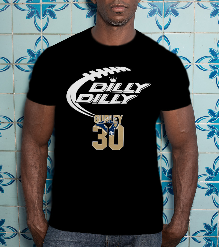Los Angeles Rams Todd Gurley 30 Dilly Dilly Football T-Shirt