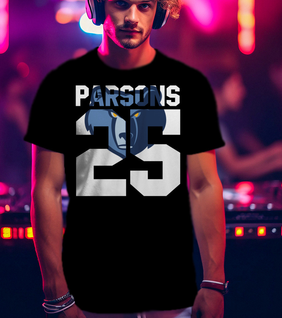Parsons 25 Memphis Grizzlies Bear T-Shirt