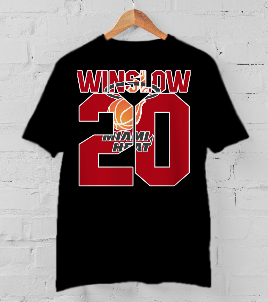 Winslow 20 Miami Heat Basketball Player Tribute T-Shirt