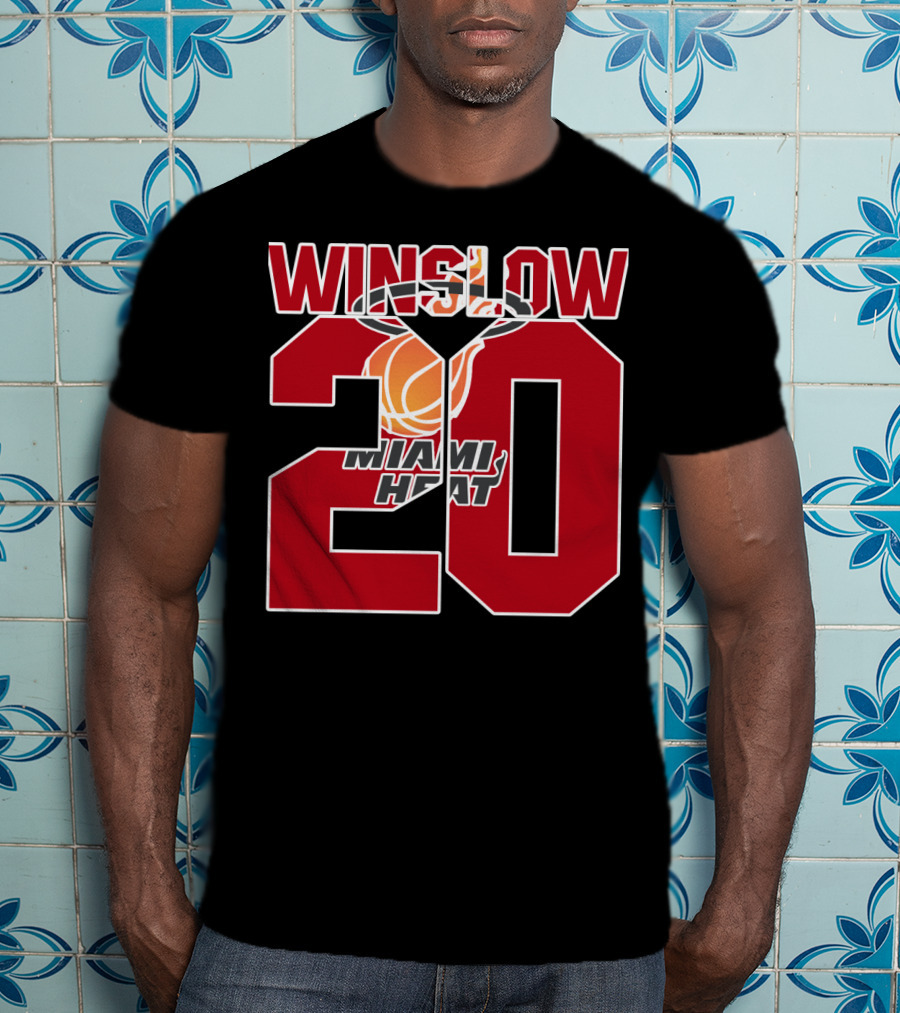 Winslow 20 Miami Heat Basketball Player Tribute T-Shirt