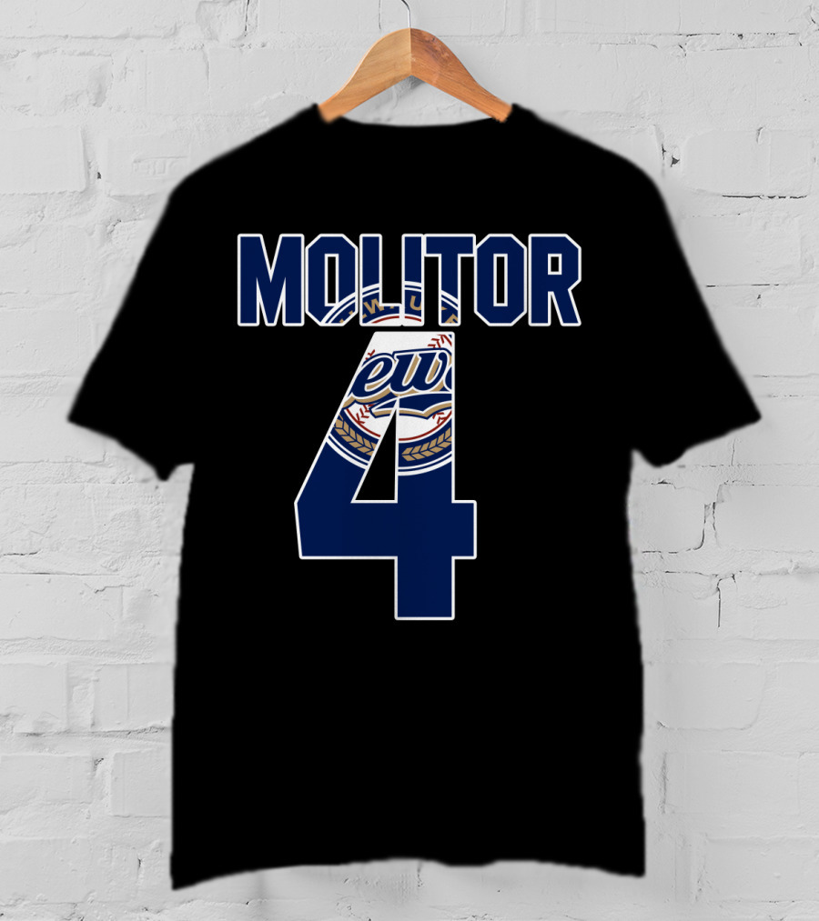 Molitor 4 Milwaukee Brewers T-Shirt