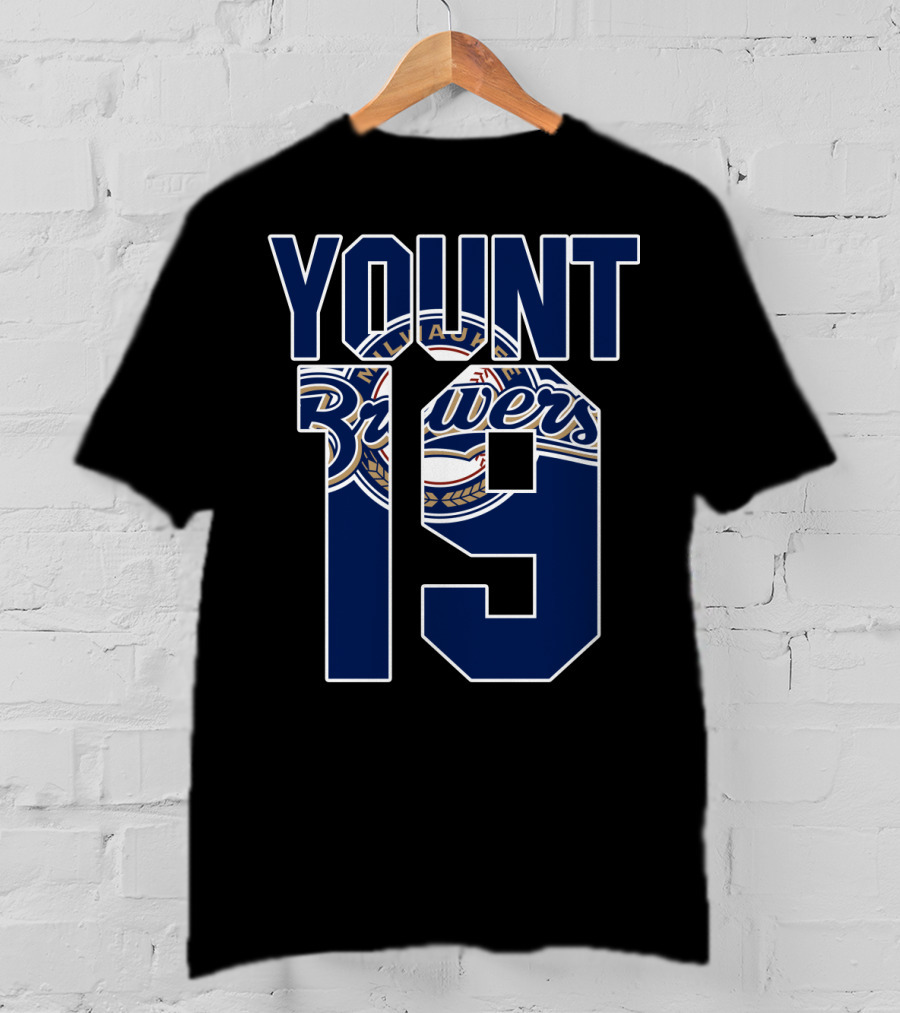 Milwaukee Brewers Yount 19 Baseball Team T-Shirt