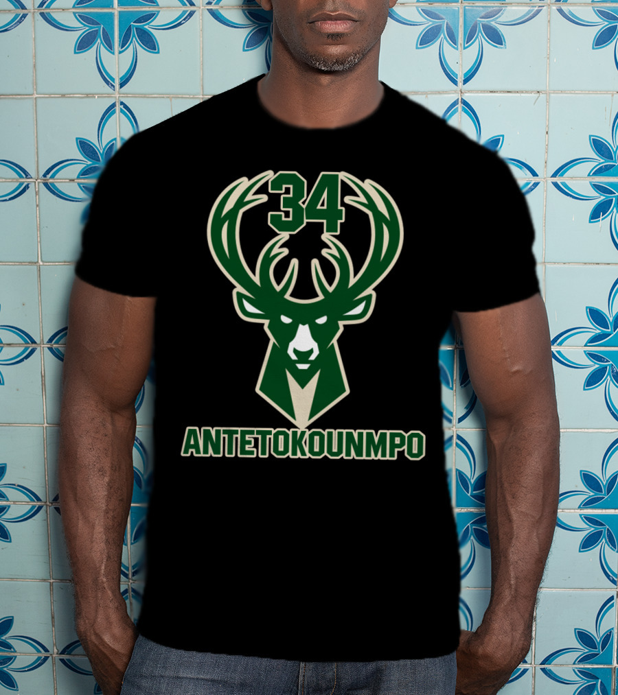 Milwaukee Bucks 34 Antetokounmpo T-Shirt