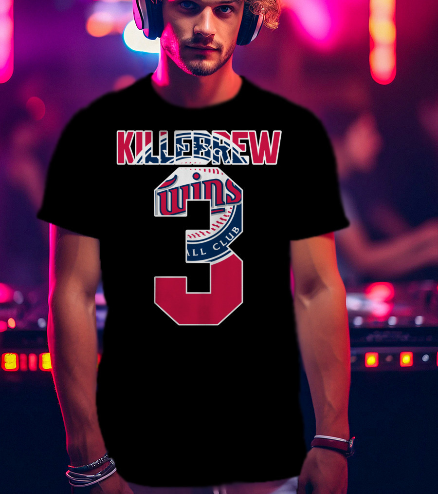 Killebrew Minnesota Twins Number 3 Baseball T-Shirt