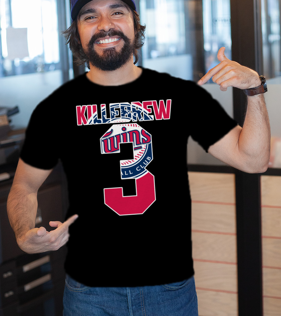 Killebrew Minnesota Twins Number 3 Baseball T-Shirt