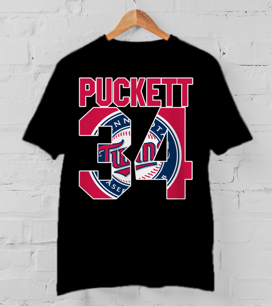 Kirby Puckett 34 Minnesota Twins Baseball Legend Emblem T-Shirt