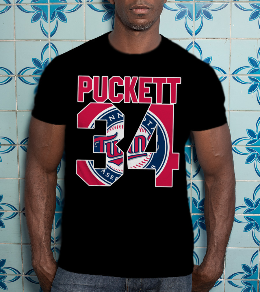 Kirby Puckett 34 Minnesota Twins Baseball Legend Emblem T-Shirt