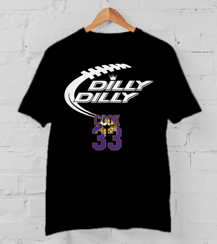 Minnesota Vikings Dalvin Cook 33 Dilly Dilly Football Theme T-Shirt