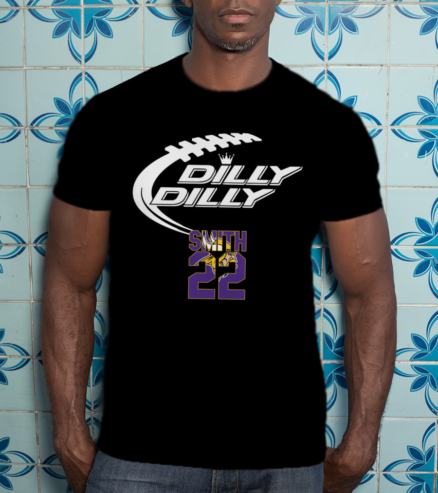Minnesota Vikings Harrison Smith 22 Dilly Dilly Football T-Shirt