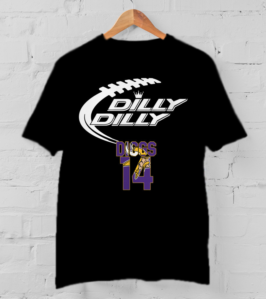 Dilly Dilly Diggs 14 Minnesota Vikings Football T-Shirt
