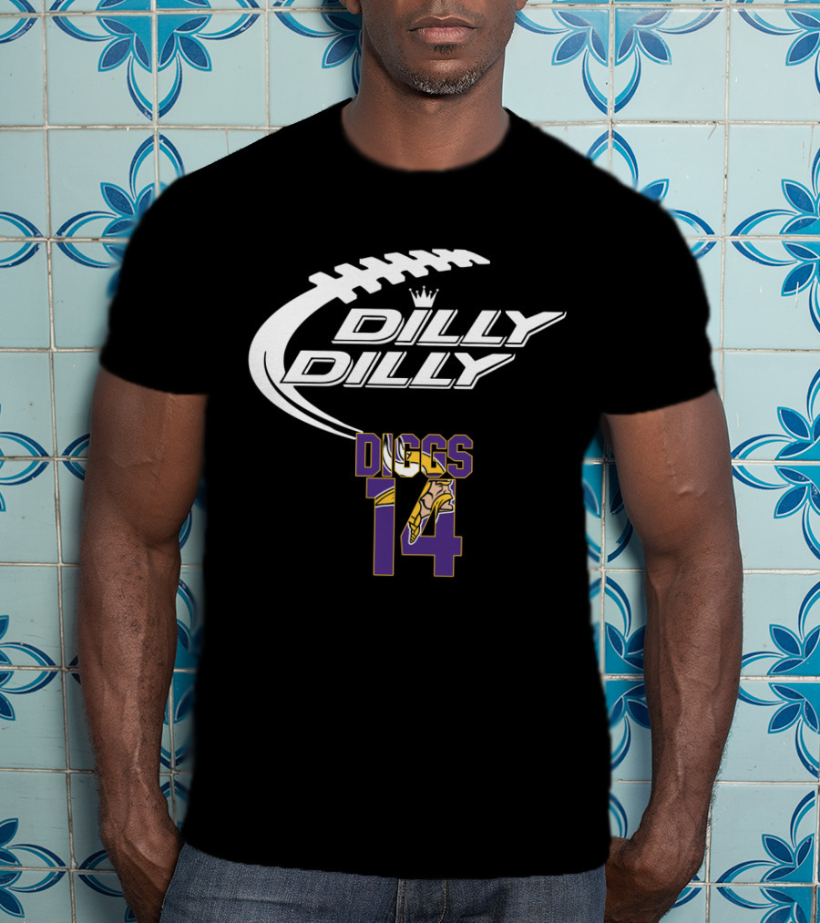 Dilly Dilly Diggs 14 Minnesota Vikings Football T-Shirt