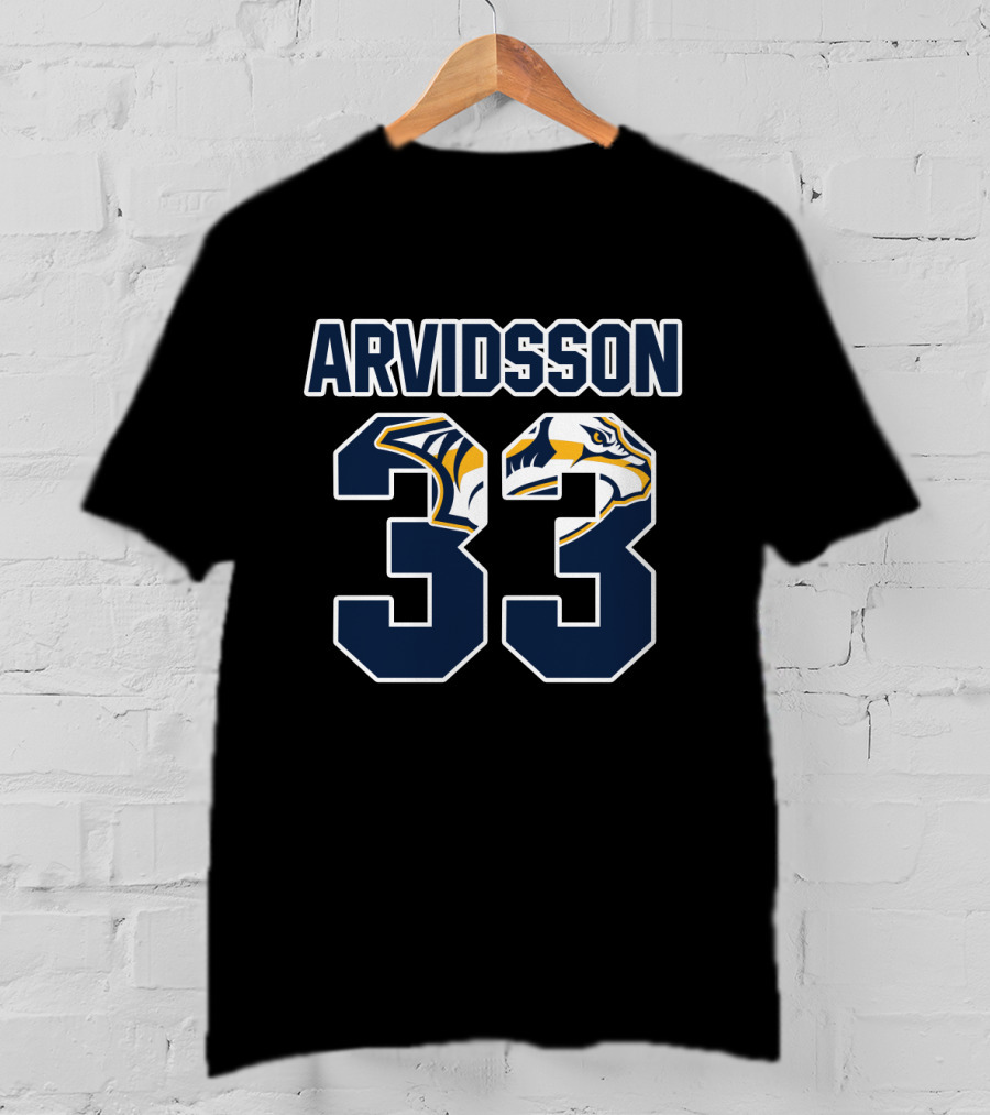 Nashville Predators Viktor Arvidsson 33 NHL Hockey Jersey T-Shirt