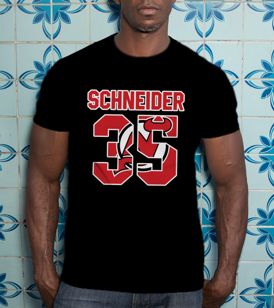New Jersey Devils Cory Schneider 35 NHL Hockey T-Shirt