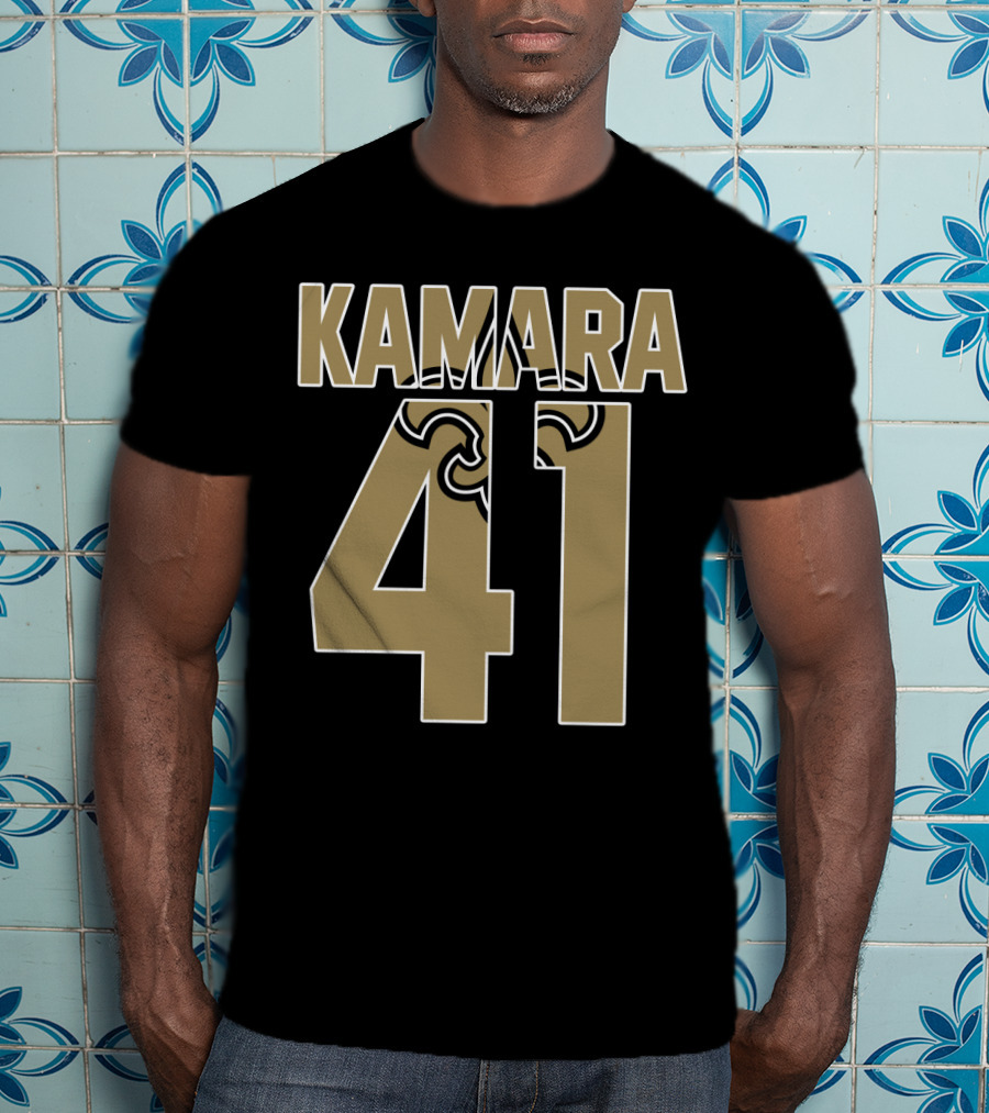 New Orleans Saints Alvin Kamara 41 Fleur-De-Lis T-Shirt