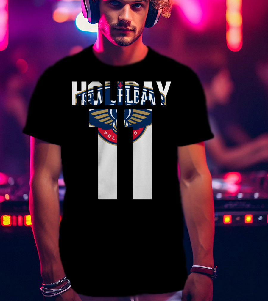 New Orleans Pelicans Holiday 11 Nba Tee Jrue Holiday T-Shirt