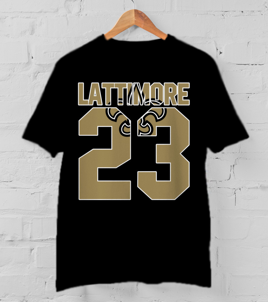 New Orleans Saints Marshon Lattimore 23 Fleur-De-Lis Player Jersey T-Shirt