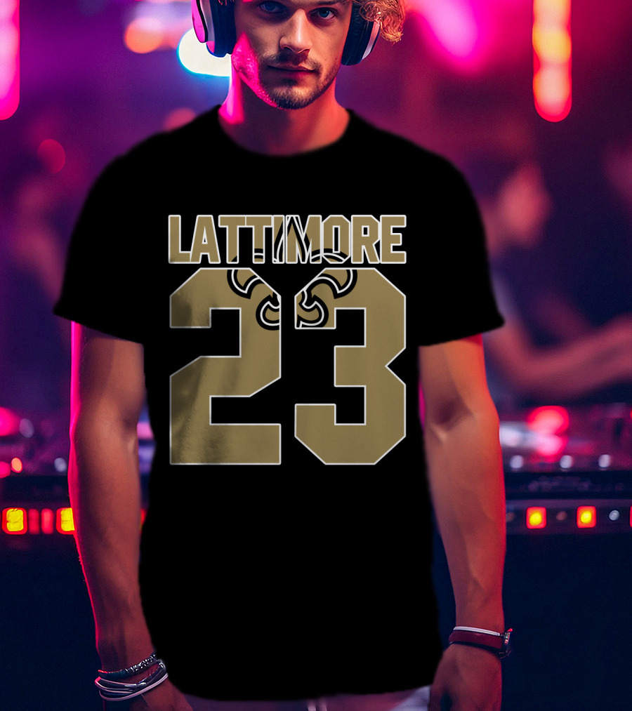 New Orleans Saints Marshon Lattimore 23 Fleur-De-Lis Player Jersey T-Shirt