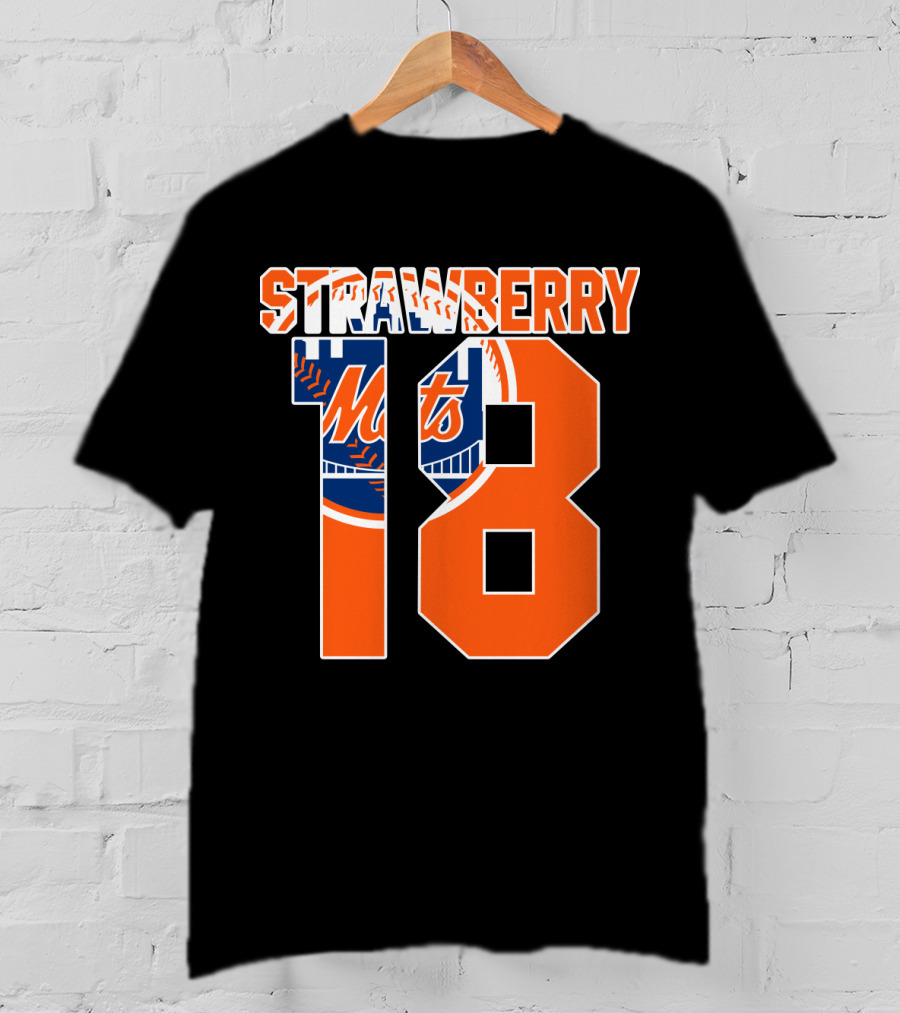 New York Mets Darryl Strawberry 18 Mets T-Shirt