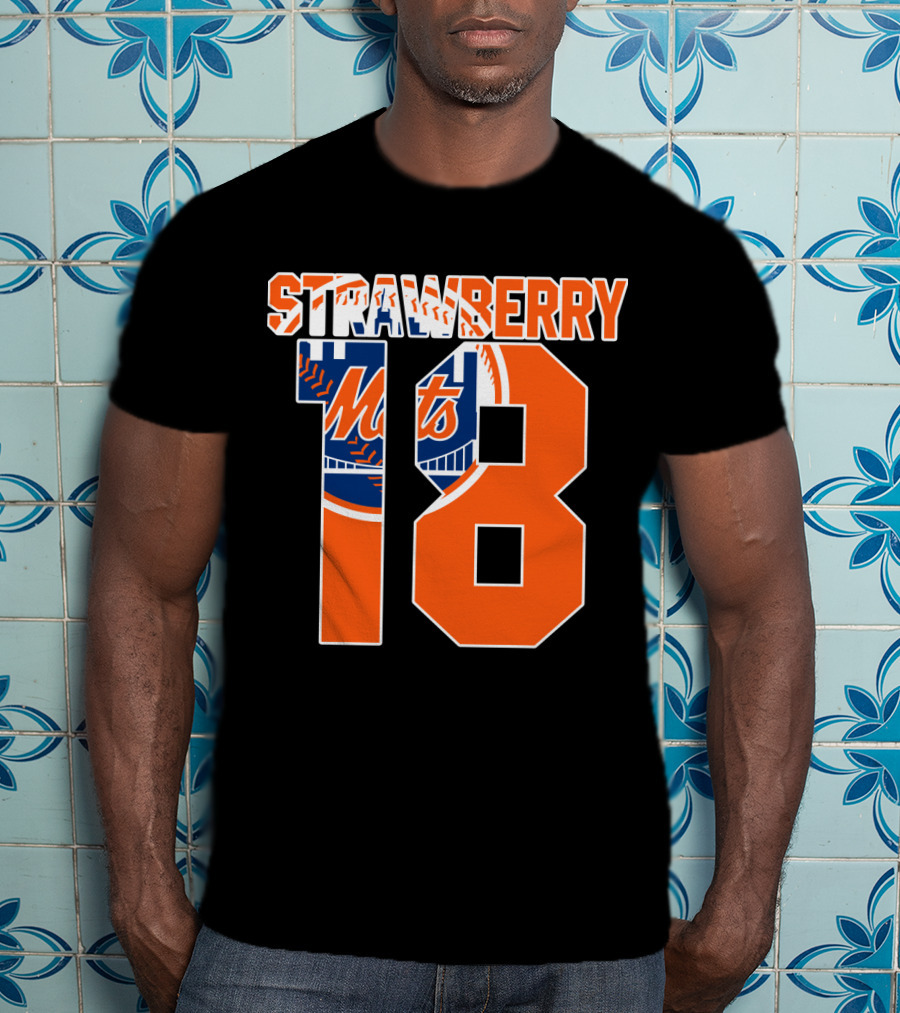New York Mets Darryl Strawberry 18 Mets T-Shirt