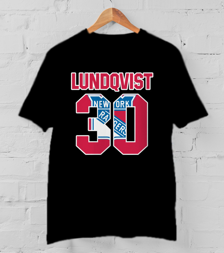 Lundqvist 30 New York Rangers NHL Hockey T-Shirt