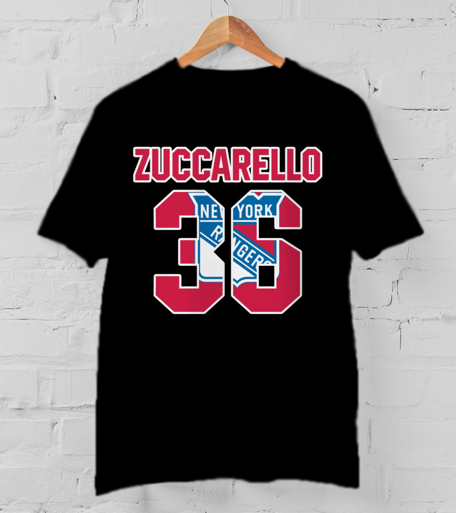 New York Rangers Mats Zuccarello 36 NHL Iconic Team T-Shirt