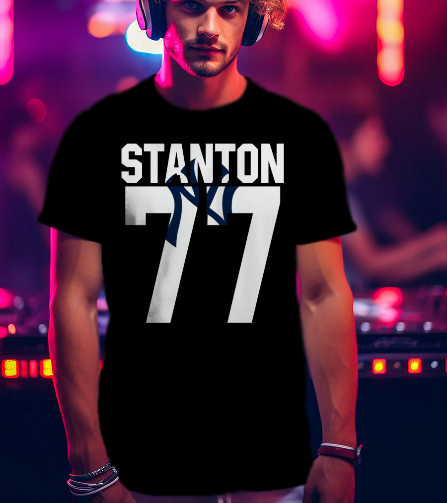 Stanton 77 New York Yankees Number T-Shirt