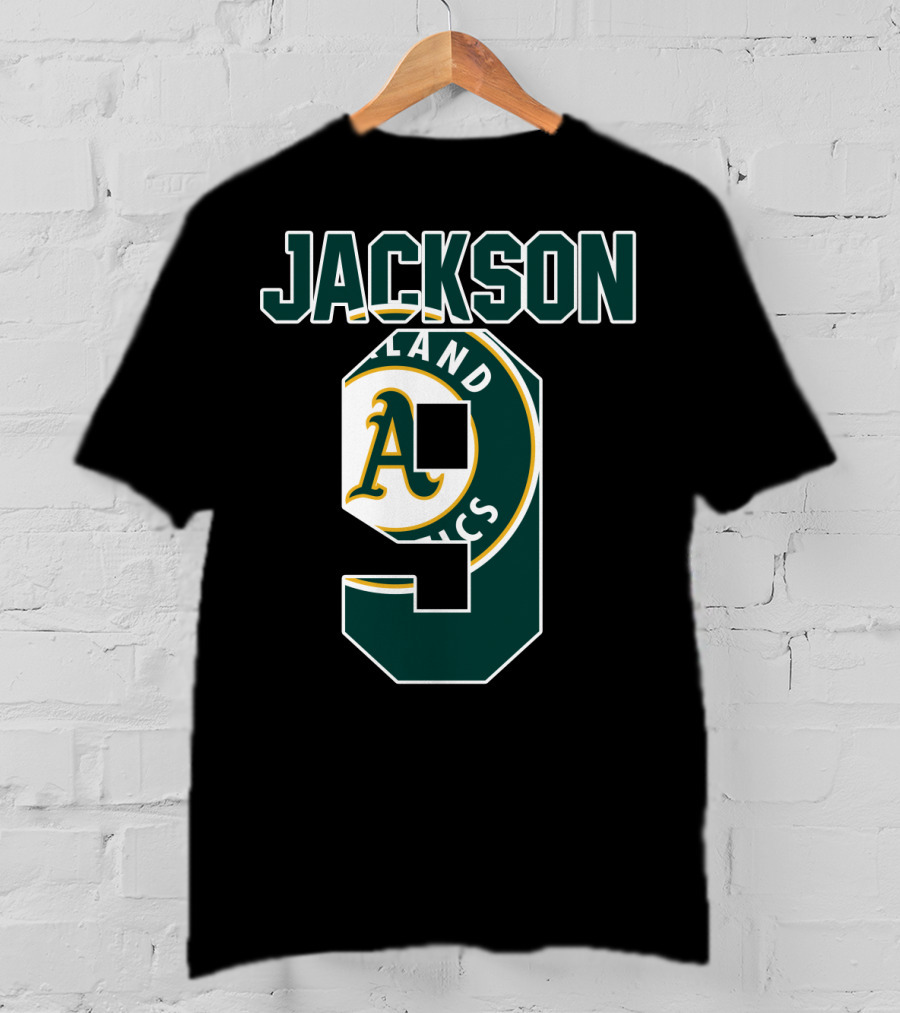 Oakland Athletics Reggie Jackson Number 9 Baseball Classic T-Shirt