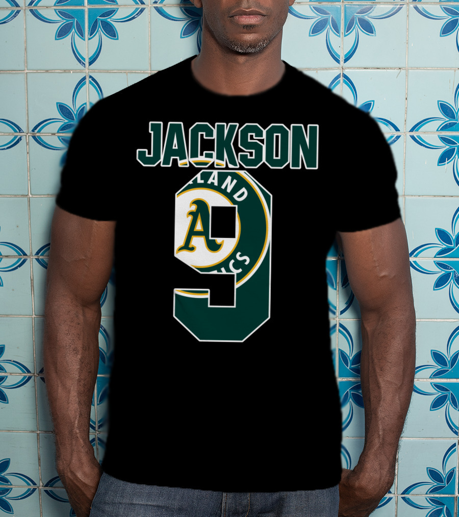 Oakland Athletics Reggie Jackson Number 9 Baseball Classic T-Shirt