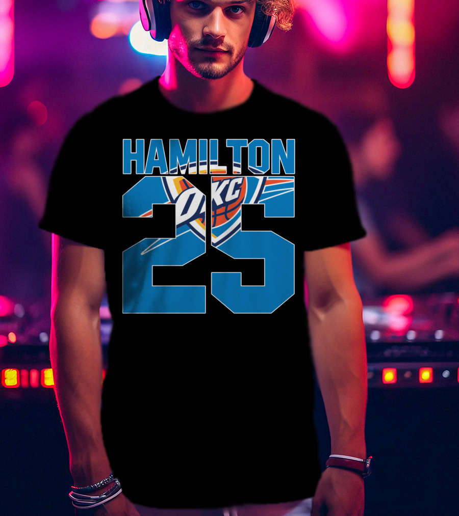 Oklahoma City Thunder Hamilton 25 Okc Nba T-Shirt