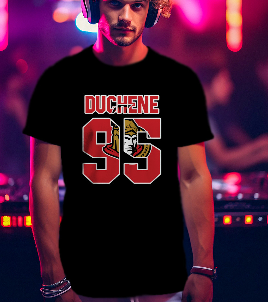 Ottawa Senators Steve Duchene 95 NHL Logo Jersey T-Shirt