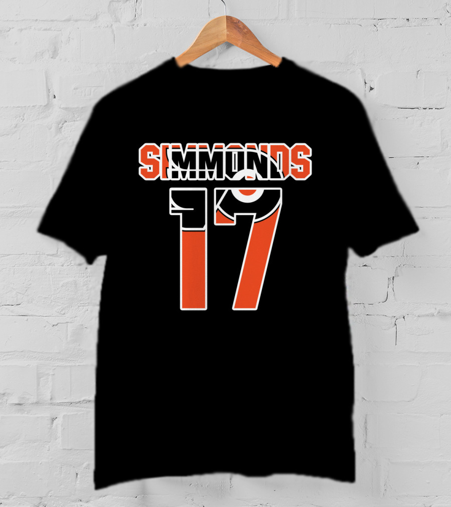 Philadelphia Flyers Wayne Simmonds Number 17 NHL T-Shirt