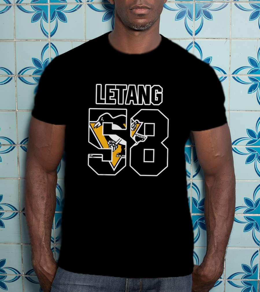 Kris Letang 58 Pittsburgh Penguins NHL Hockey Jersey T-Shirt
