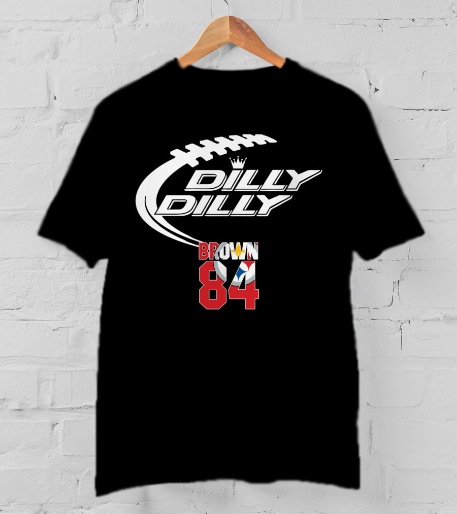 Pittsburgh Steelers Brown 84 Dilly Dilly Football T-Shirt