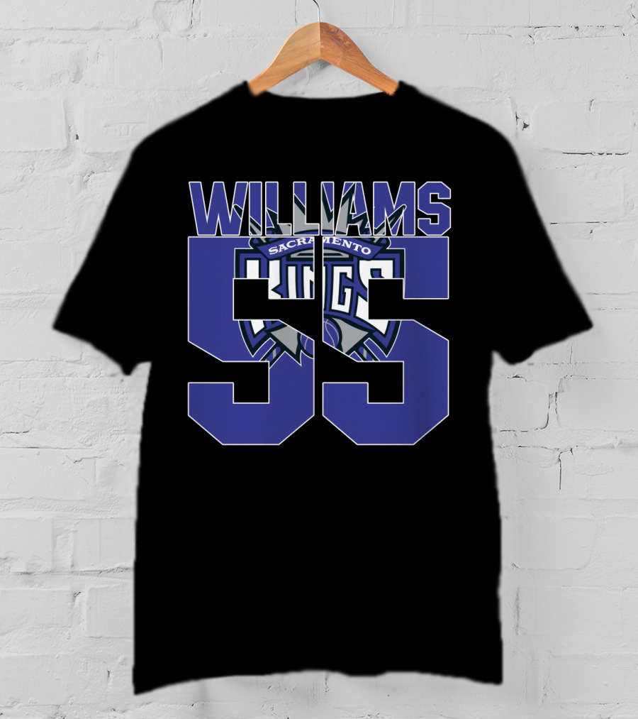 Sacramento Kings Jason Williams 55 Logo Nba T-Shirt