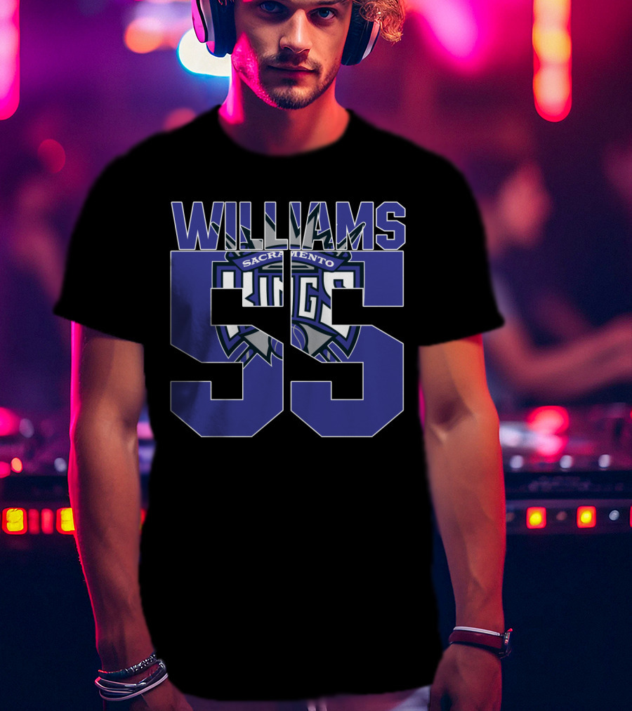 Sacramento Kings Jason Williams 55 Logo Nba T-Shirt