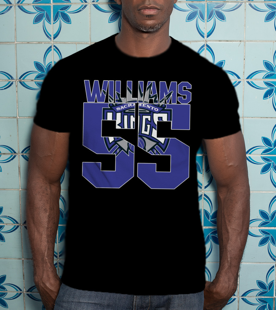 Sacramento Kings Jason Williams 55 Logo Nba T-Shirt