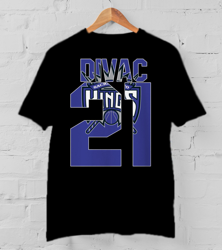 Sacramento Kings Vlade Divac 21 Nba Basketball T-Shirt