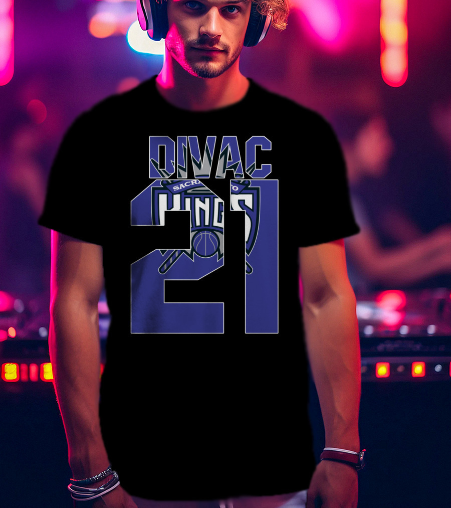 Sacramento Kings Vlade Divac 21 Nba Basketball T-Shirt