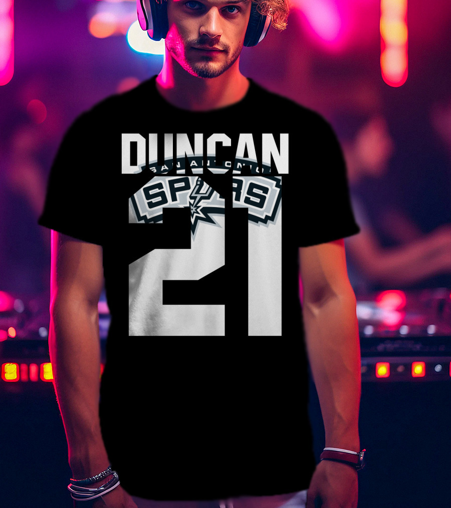 San Antonio Spurs Duncan 21 Nba T-Shirt