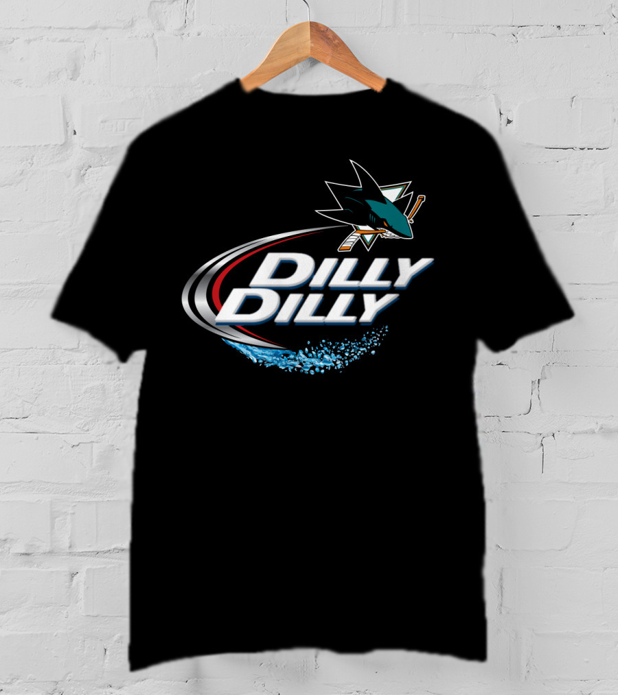 San Jose Sharks Dilly Dilly NHL Fan Logo Splash T-Shirt