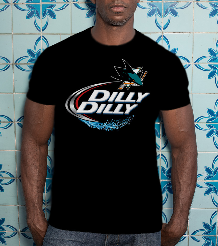 San Jose Sharks Dilly Dilly NHL Fan Logo Splash T-Shirt