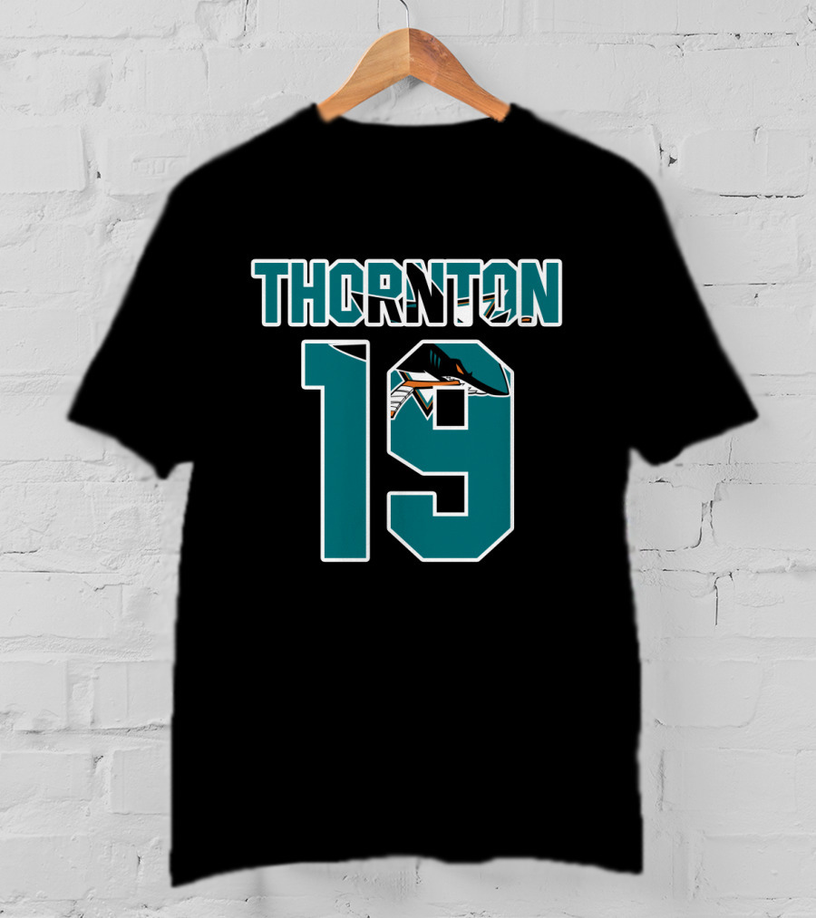 San Jose Sharks Joe Thornton 19 NHL Player Number T-Shirt