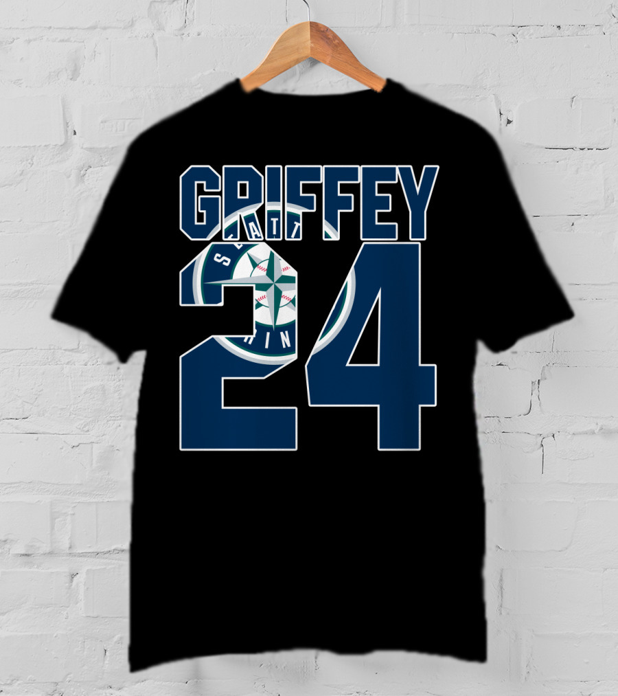 Griffey 24 Seattle Mariners Iconic Jersey Design With Team T-Shirt