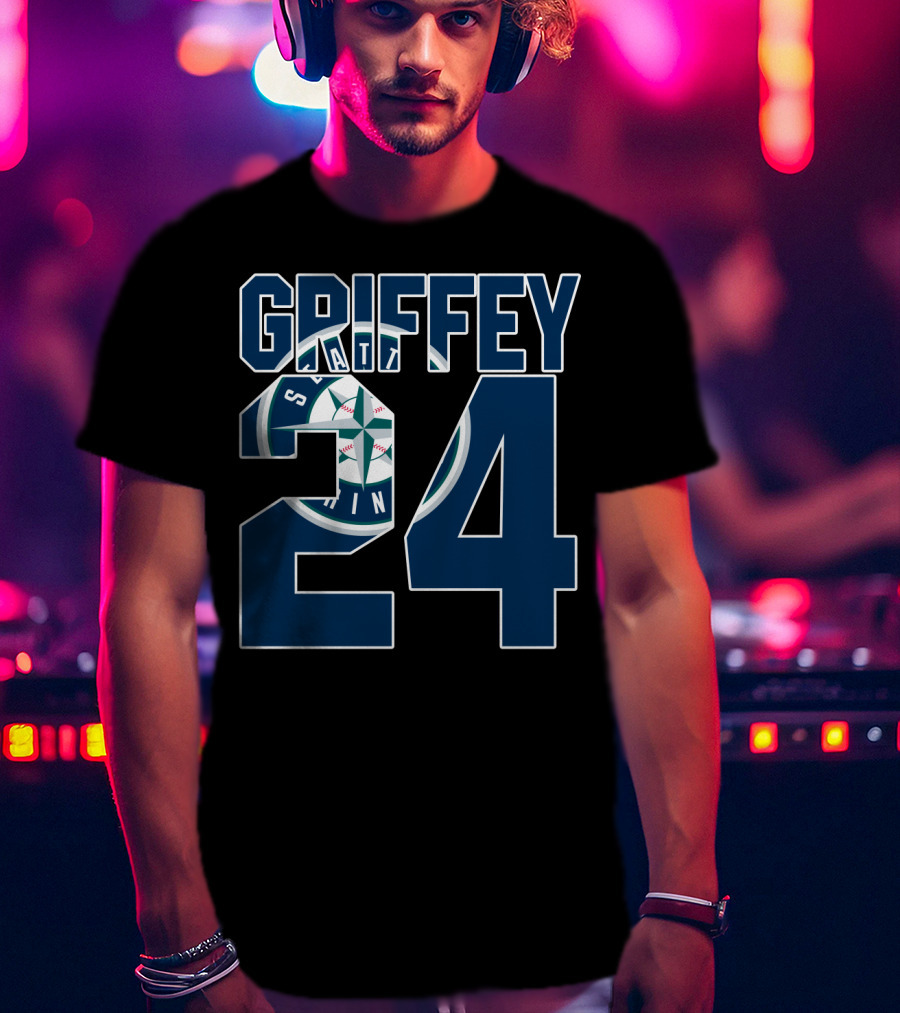 Griffey 24 Seattle Mariners Iconic Jersey Design With Team T-Shirt