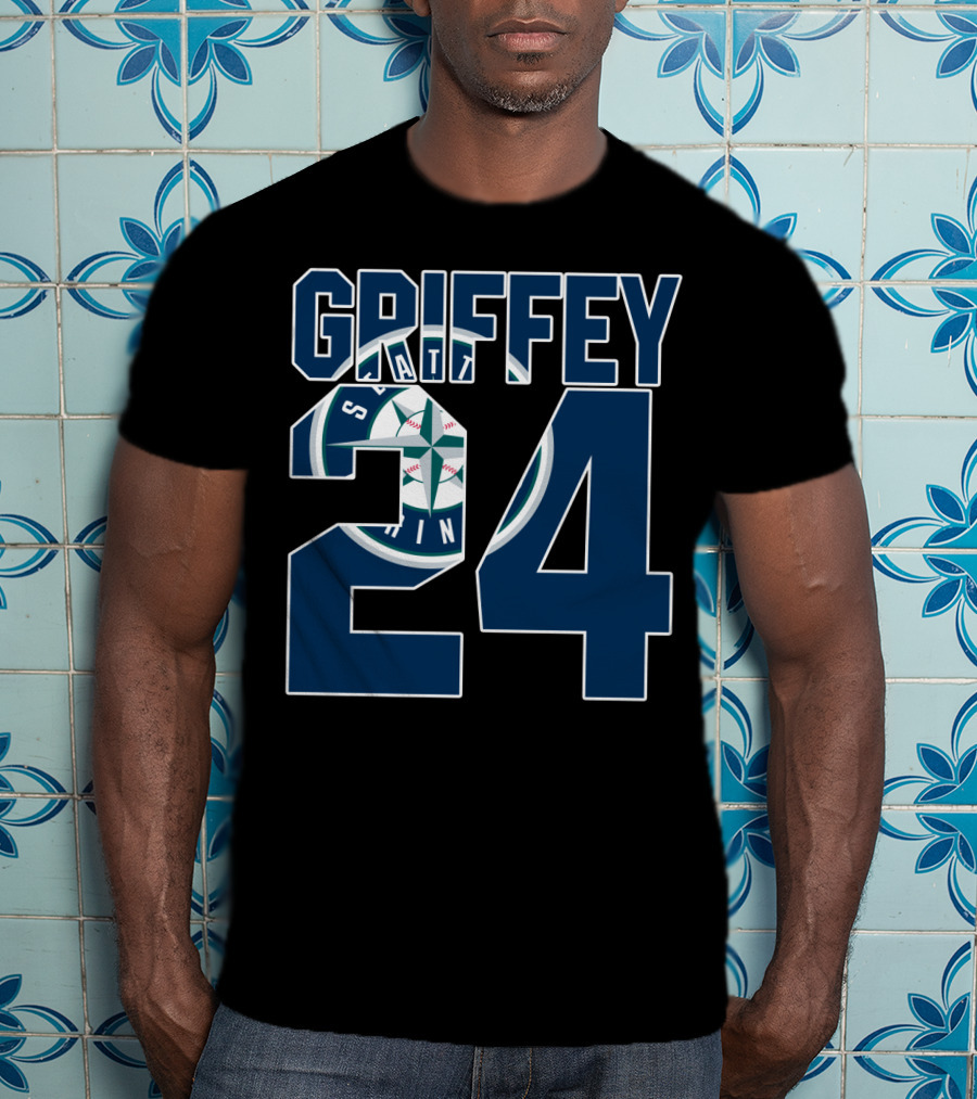 Griffey 24 Seattle Mariners Iconic Jersey Design With Team T-Shirt