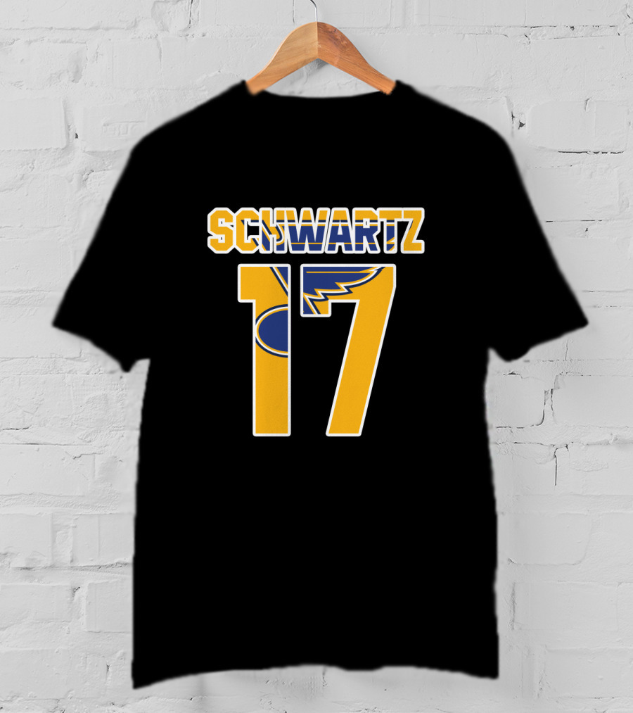 Schwartz 17 St Louis Blues NHL Hockey Jersey Number And Name T-Shirt