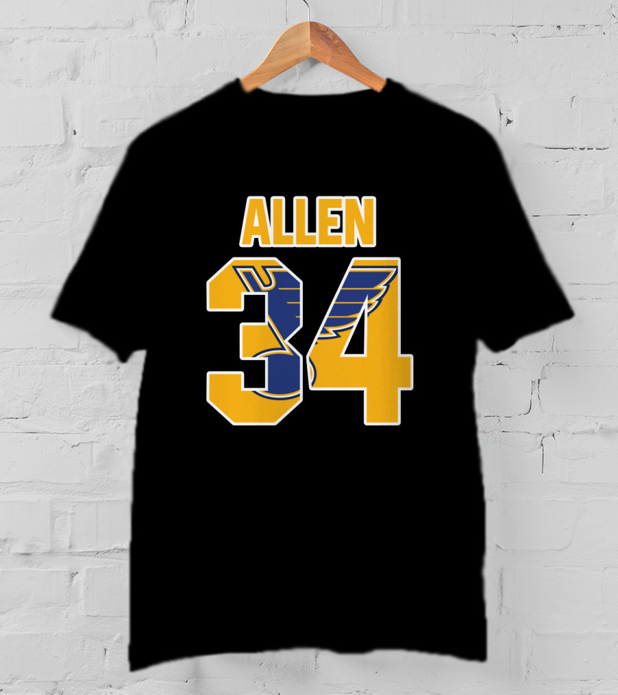 Allen 34 St Louis Blues NHL Jersey T-Shirt