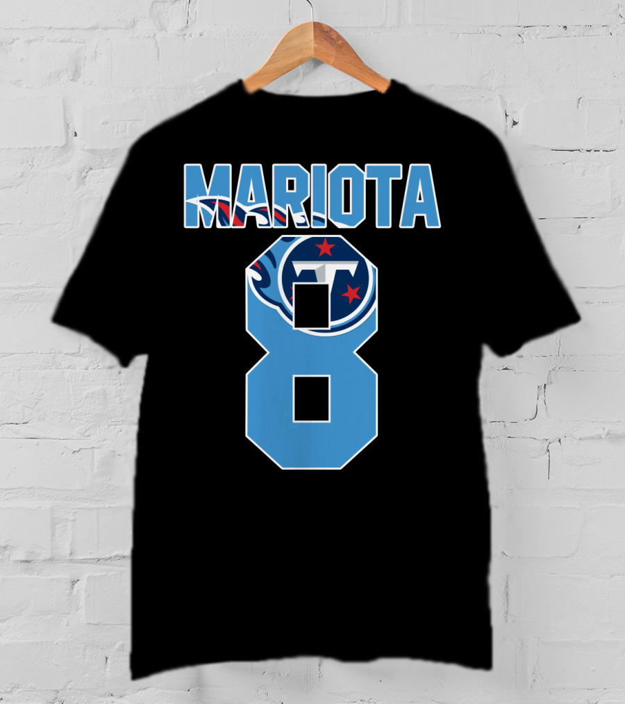 Tennessee Titans Marcus Mariota Number 8 Jersey Icon T-Shirt