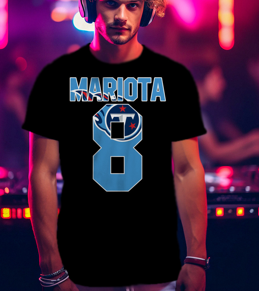 Tennessee Titans Marcus Mariota Number 8 Jersey Icon T-Shirt
