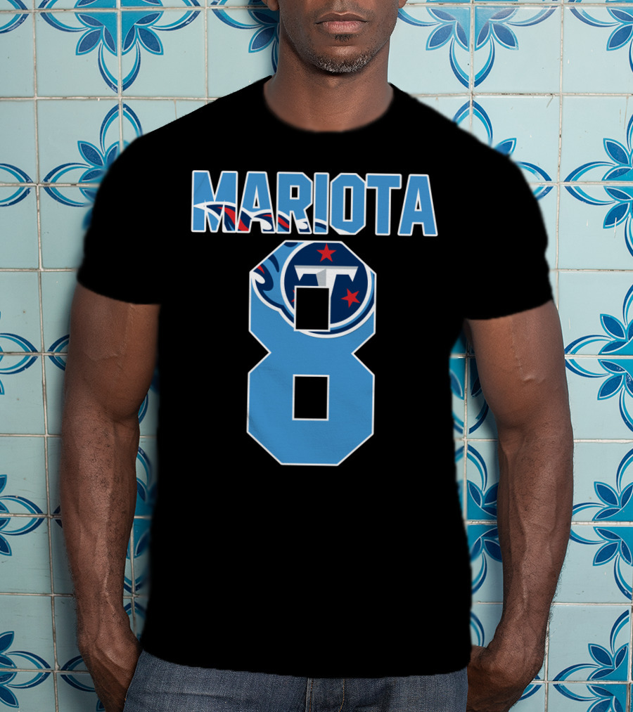 Tennessee Titans Marcus Mariota Number 8 Jersey Icon T-Shirt